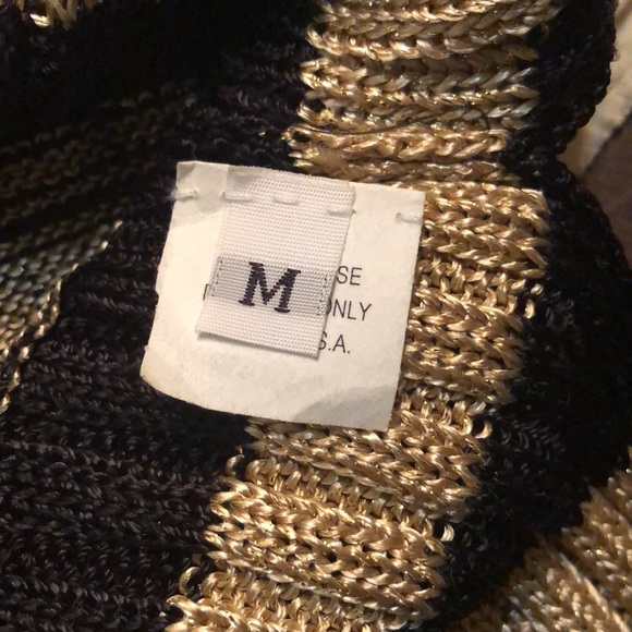 Sportsworks Studio Color block metallic gold threaded in black long cardigan - Picture 10 of 13